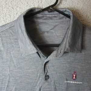 SALAMANDER INNISBROOK MEN'S GOLF POLO SHIRT GRAY XL POLYESTER